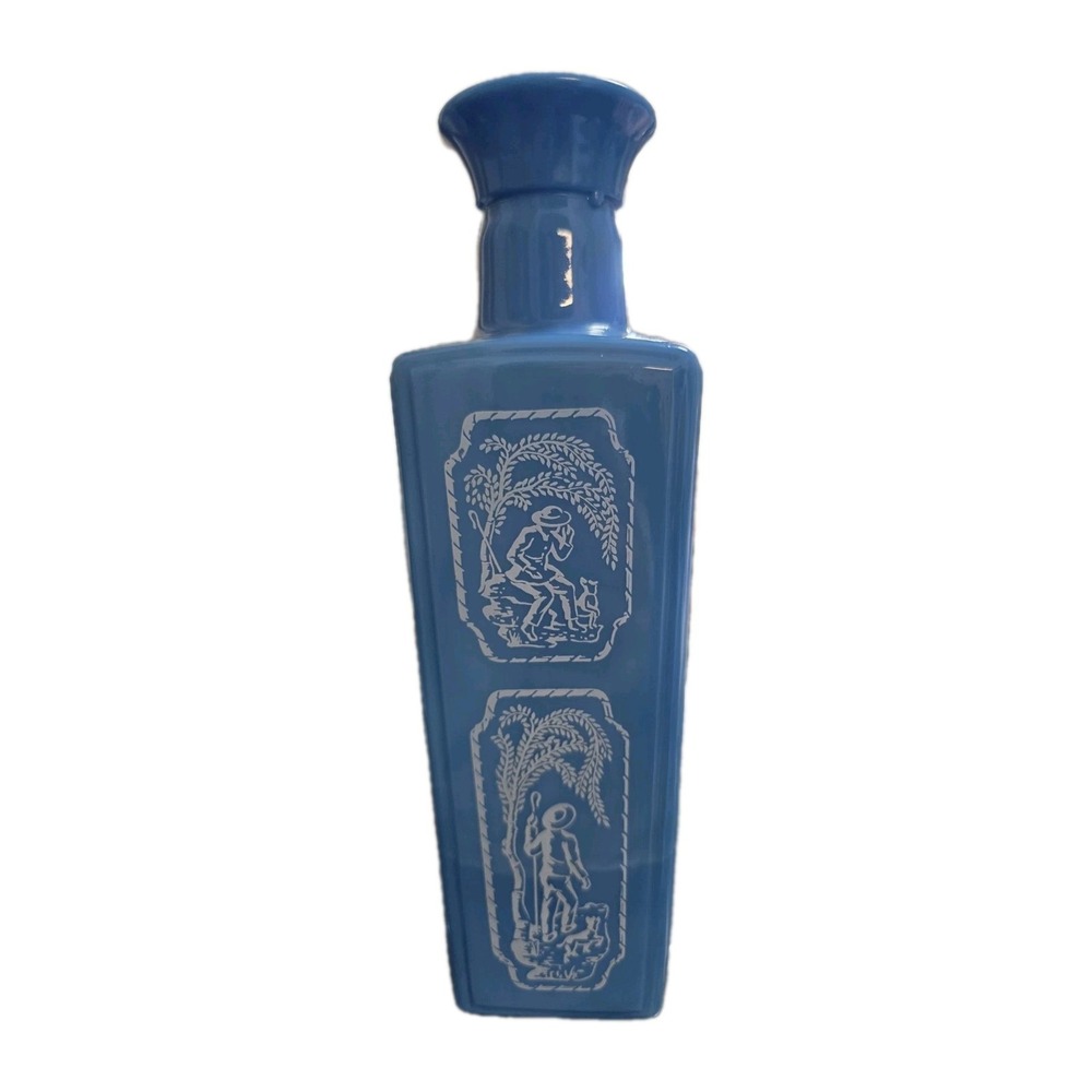 Jim Beam 1965β Blue White Decanter Bottle Cork Lid Vintage Barware EUC - Picture 5 of 9